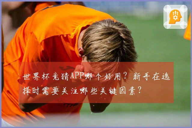 世界杯竞猜APP哪个好用？新手在选择时需要关注哪些关键因素？